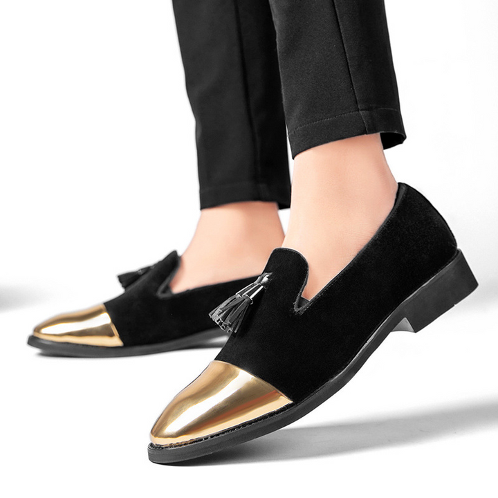 Gatsby Metallic Cap-Toe Loafers