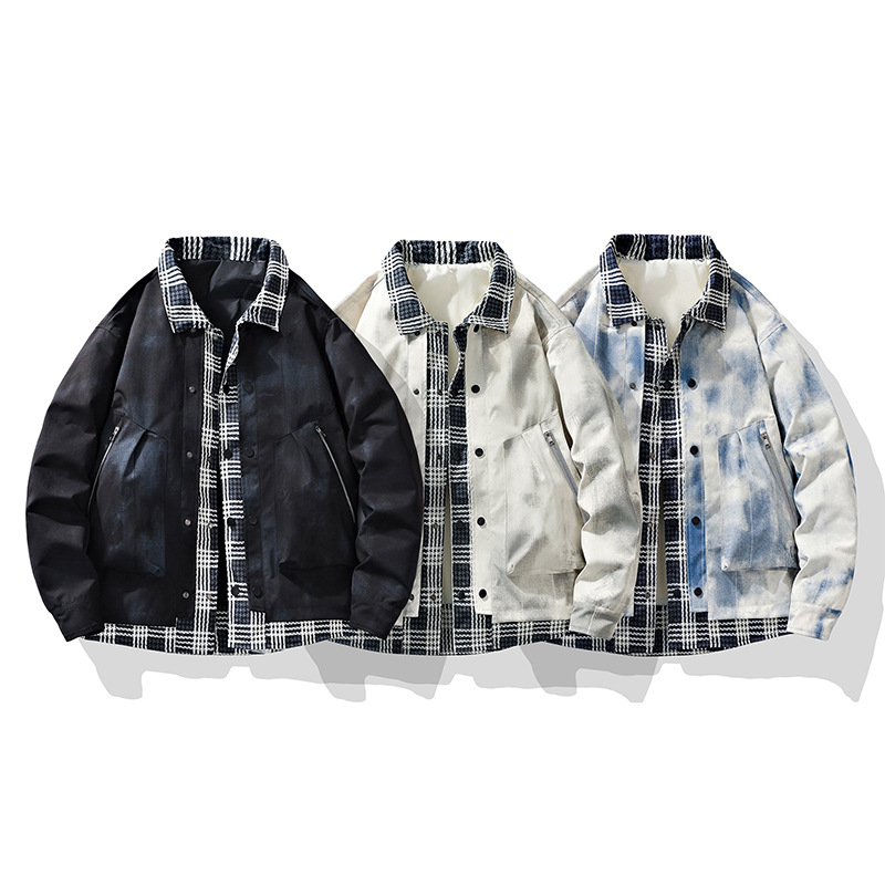 Cloud-Wash Denim Bomber Jacket