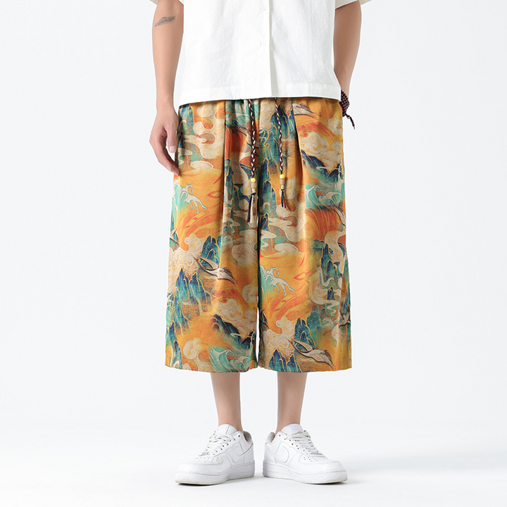 Kumo Swirl Wide-Leg Pants