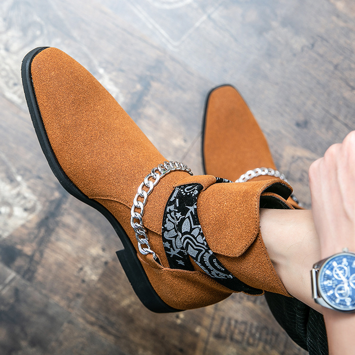 Thorne Paisley Belted Boots