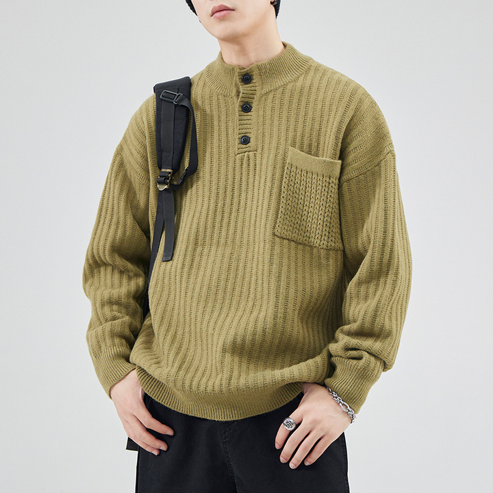 Relaxed Drape Chunky Knit Sweater