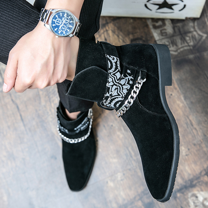 Thorne Paisley Belted Boots