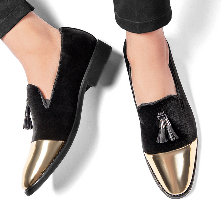 Gatsby Metallic Cap-Toe Loafers