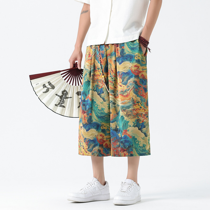 Kumo Swirl Wide-Leg Pants