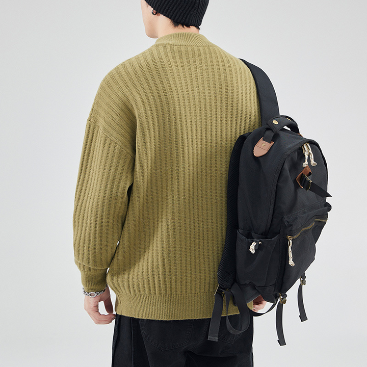 Relaxed Drape Chunky Knit Sweater