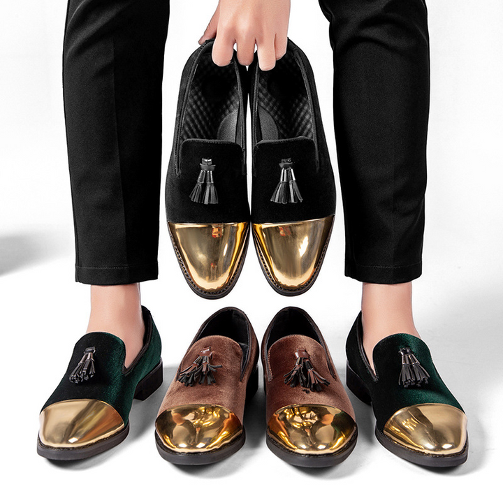 Gatsby Metallic Cap-Toe Loafers