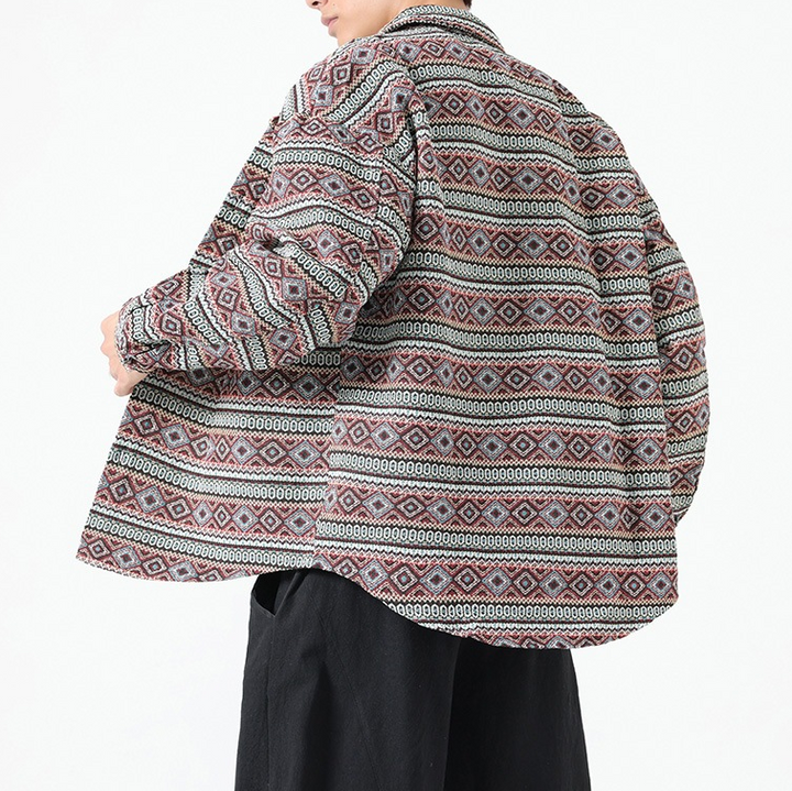 Ethnical Geometric Shirt-Jacket