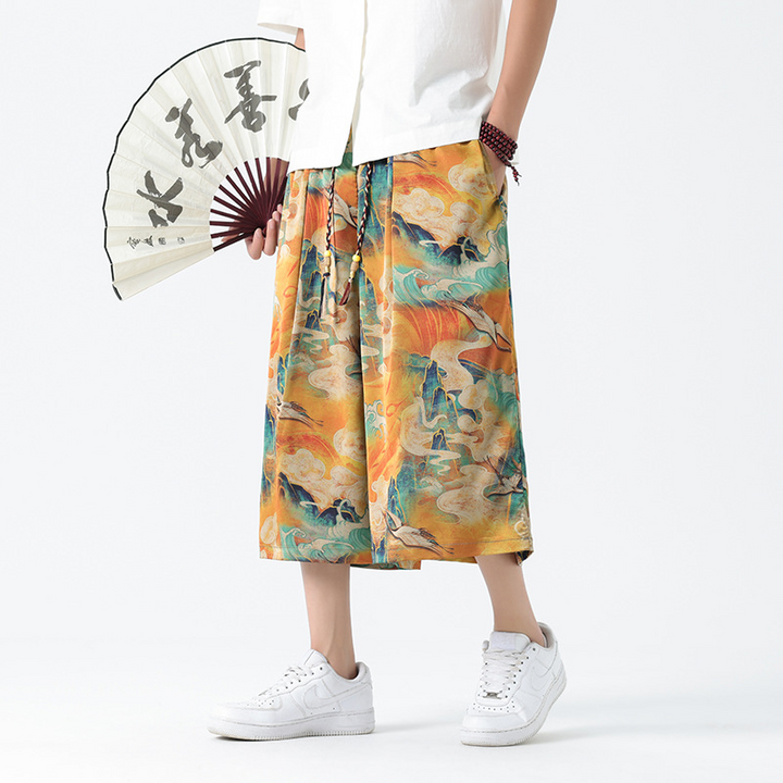 Kumo Swirl Wide-Leg Pants