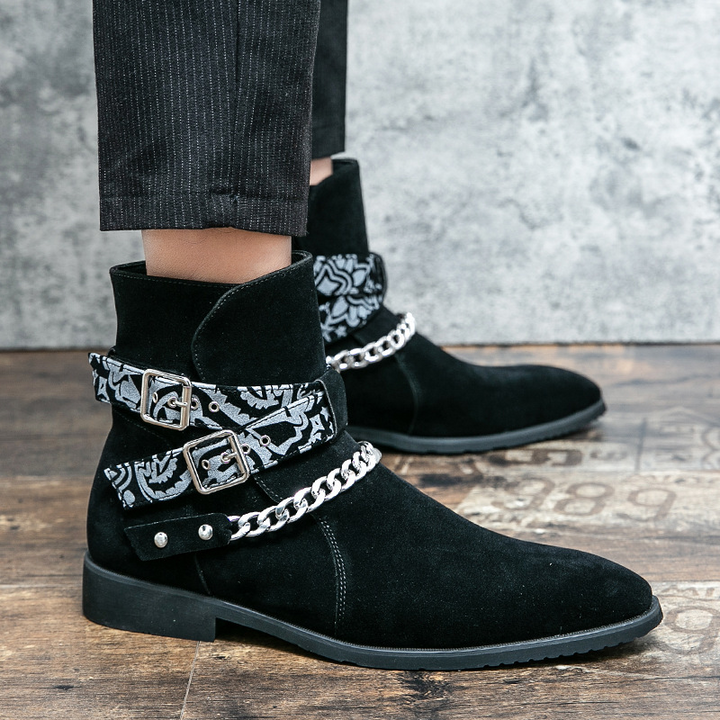 Thorne Paisley Belted Boots