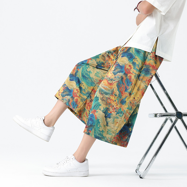 Kumo Swirl Wide-Leg Pants