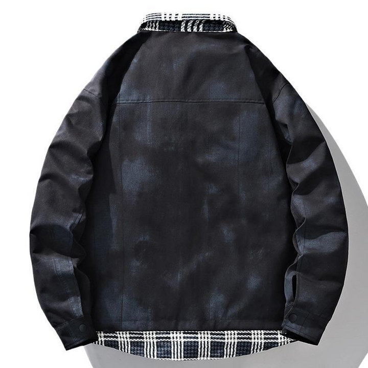Cloud-Wash Denim Bomber Jacket