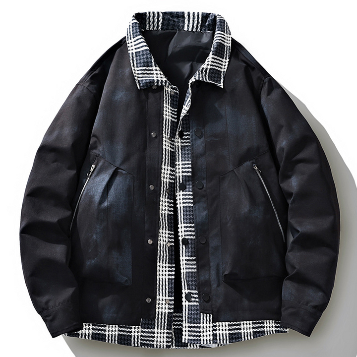 Cloud-Wash Denim Bomber Jacket