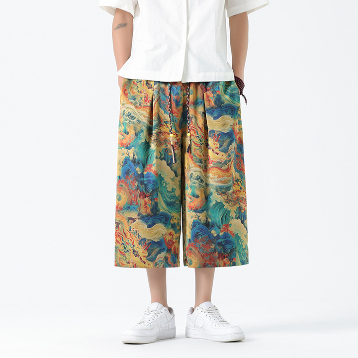 Kumo Swirl Wide-Leg Pants