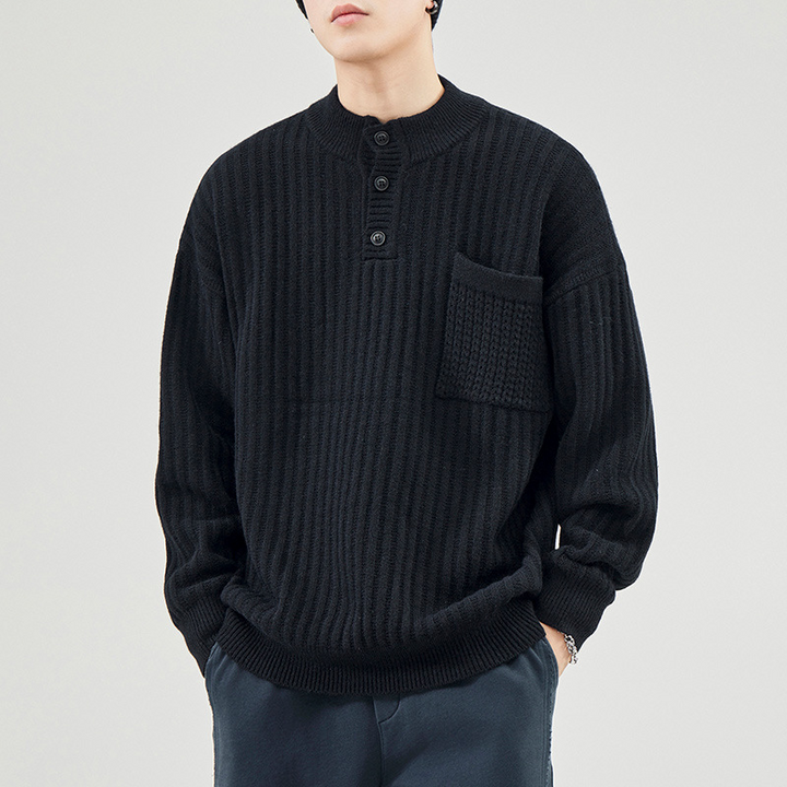Relaxed Drape Chunky Knit Sweater