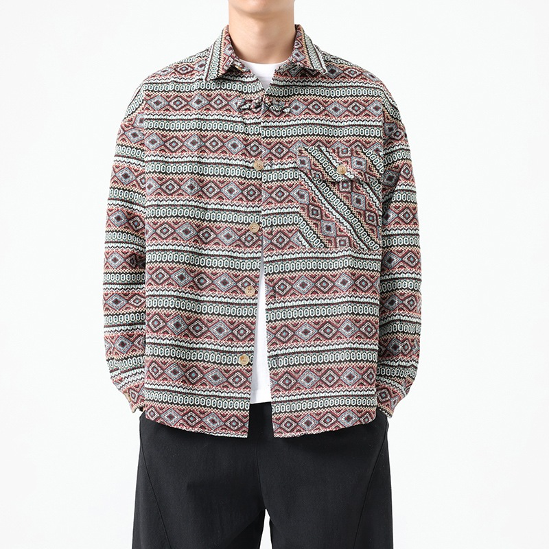 Ethnical Geometric Shirt-Jacket
