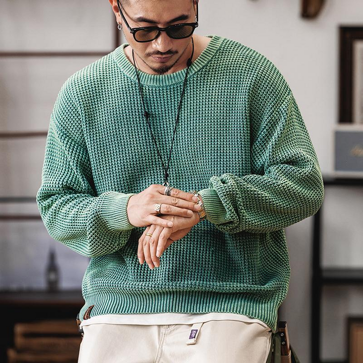 Hearth Waffle Knit Crewneck