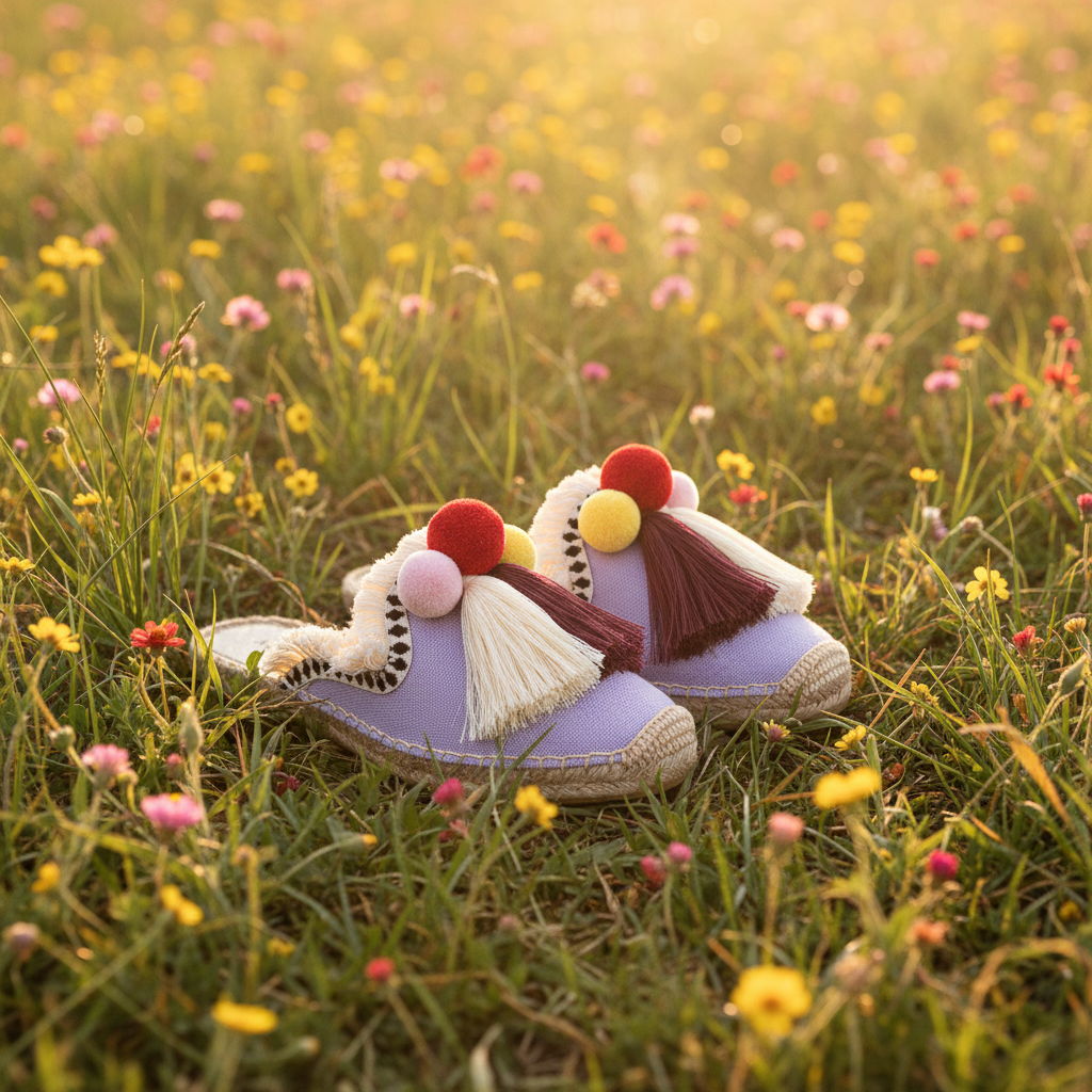 Ibiza Woven Pom Slides