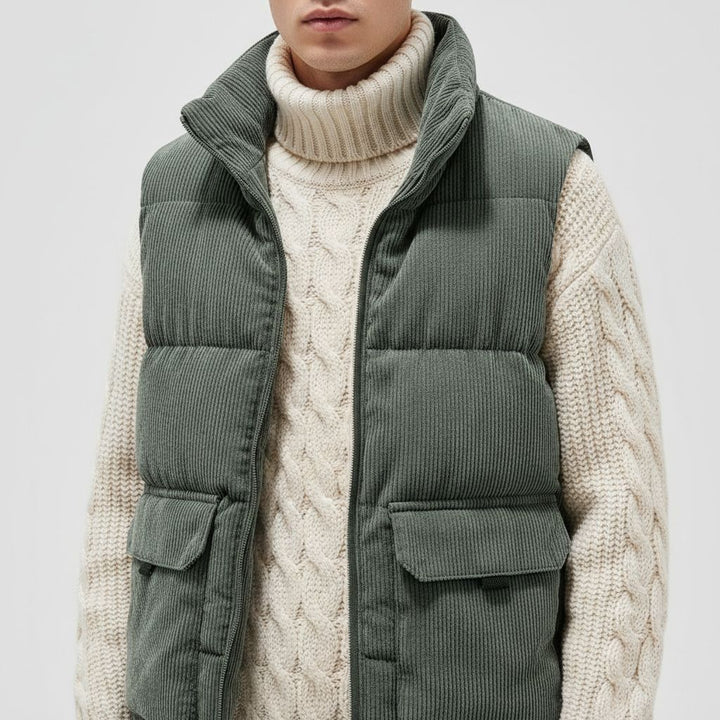 Wide Wale Quilted Vest