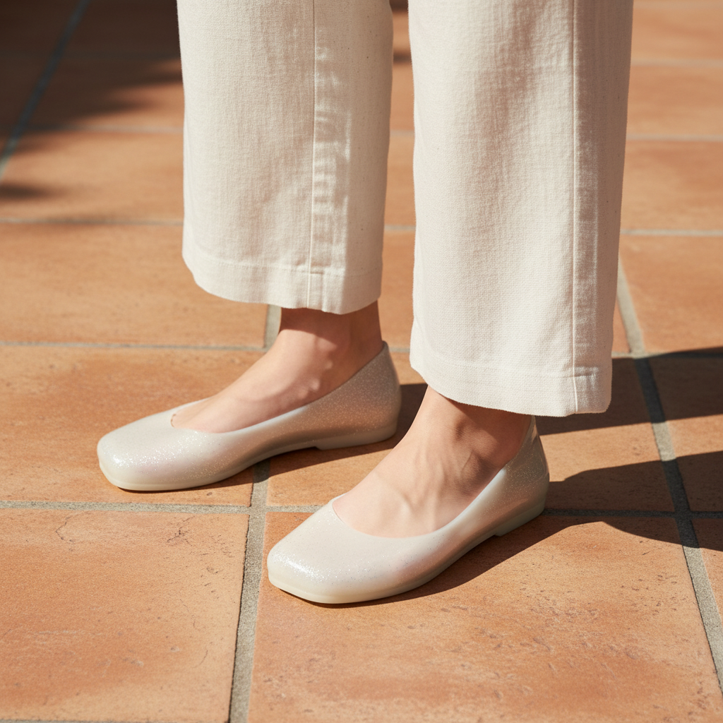 Marbella Glitter Jelly Flat
