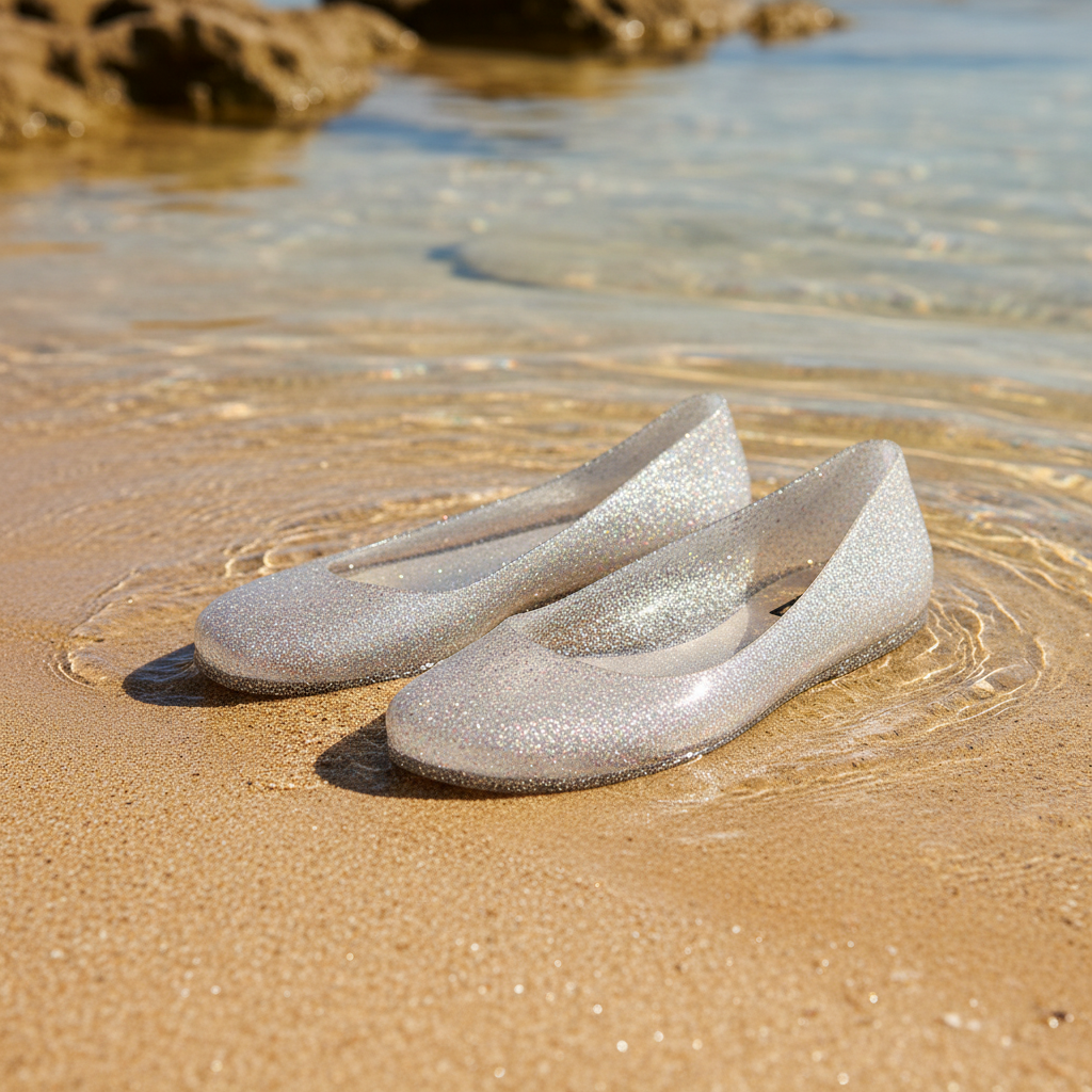 Marbella Glitter Jelly Flat