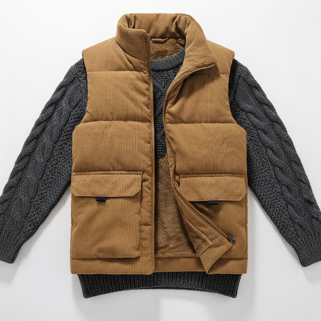 Wide Wale Quilted Vest
