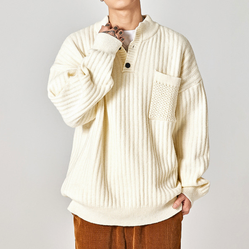Relaxed Drape Chunky Knit Sweater