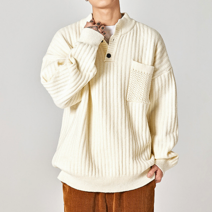 Relaxed Drape Chunky Knit Sweater