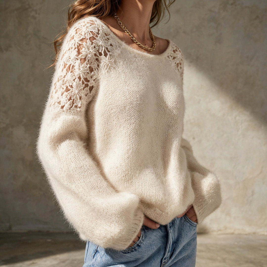Halo Lace Brushed Sweater