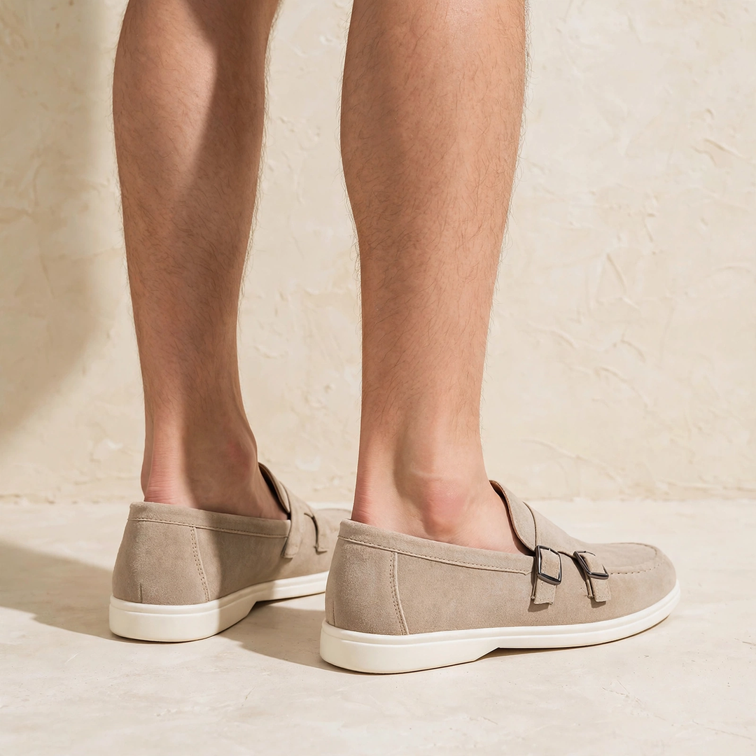 Cloister Double-Buckle Suede Loafer