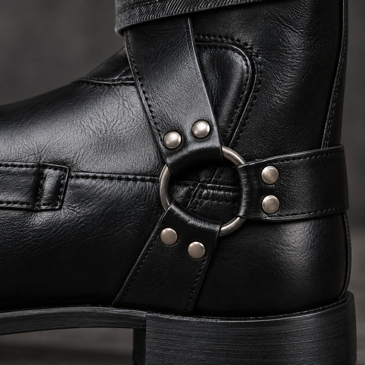Cheyenne Harness Moto Boot — Black