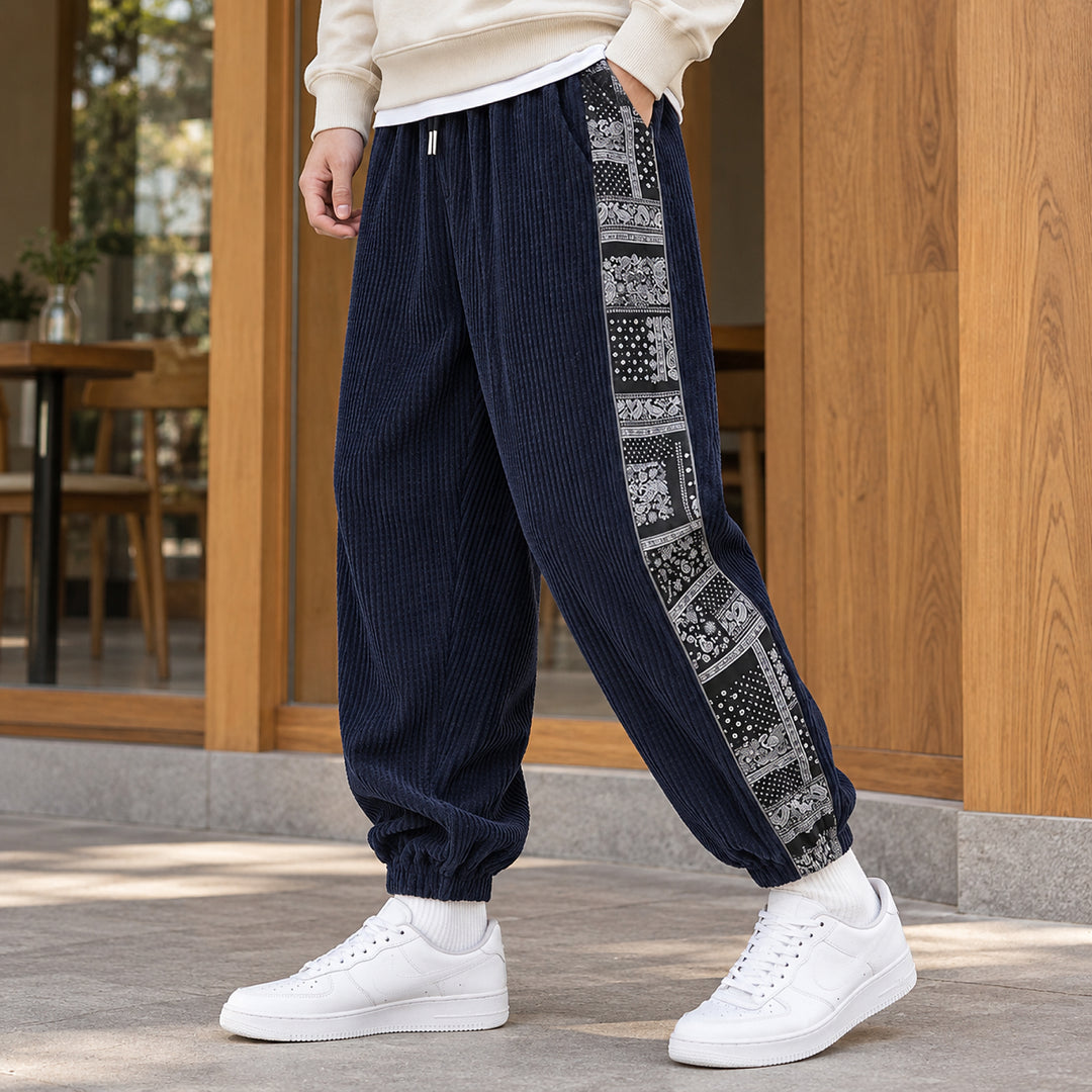Bandera Paisley Corduroy Joggers — Black