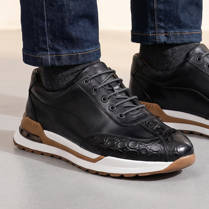 Bremont Patina Leather Sneaker — Black