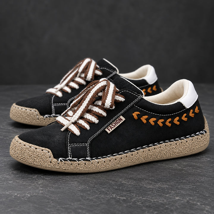 Arlo Hand-Stitched Sneaker — Black