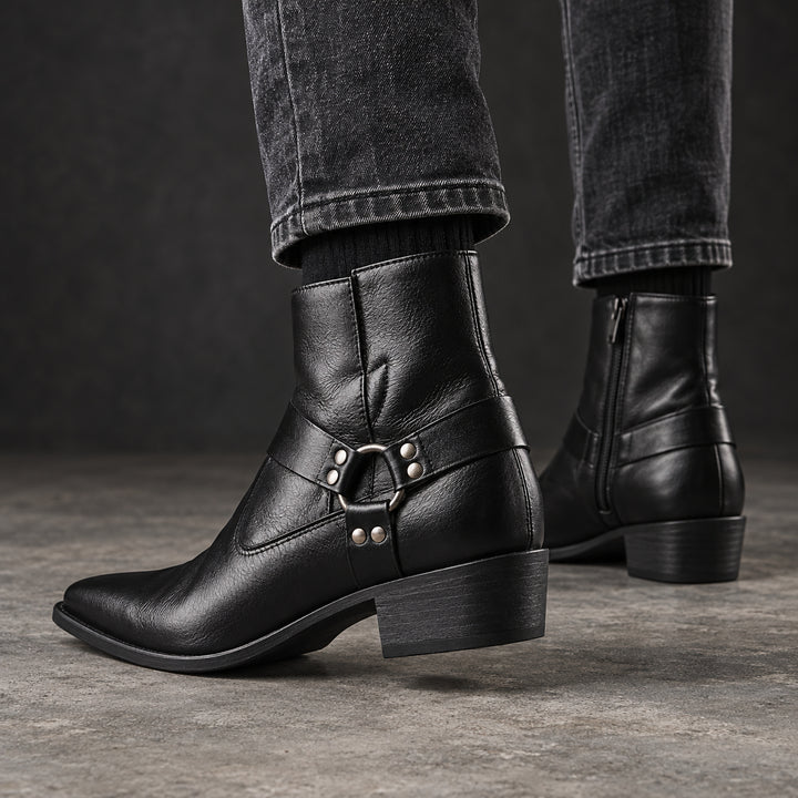 Cheyenne Harness Moto Boot — Black