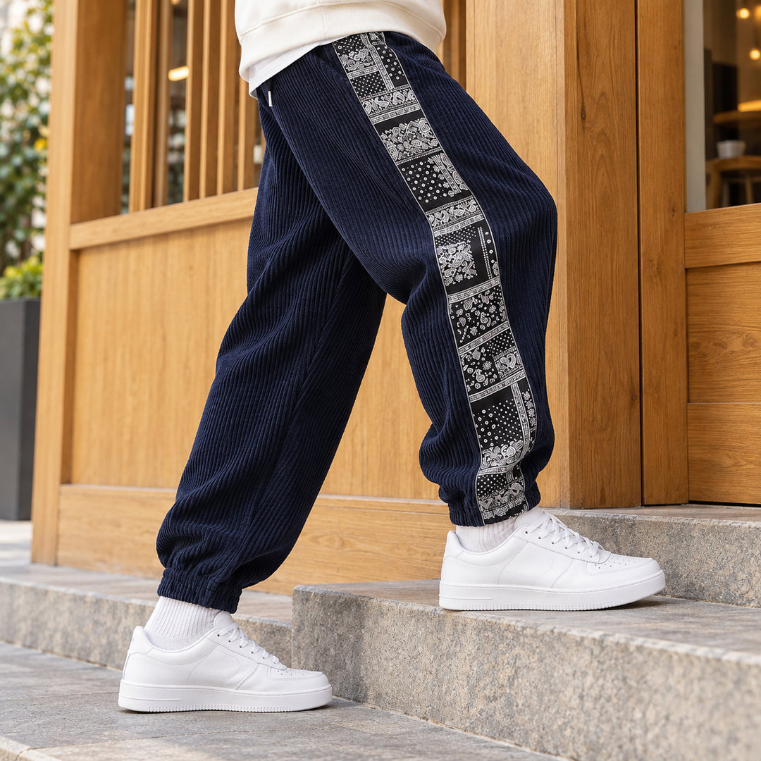 Bandera Paisley Corduroy Joggers — Black