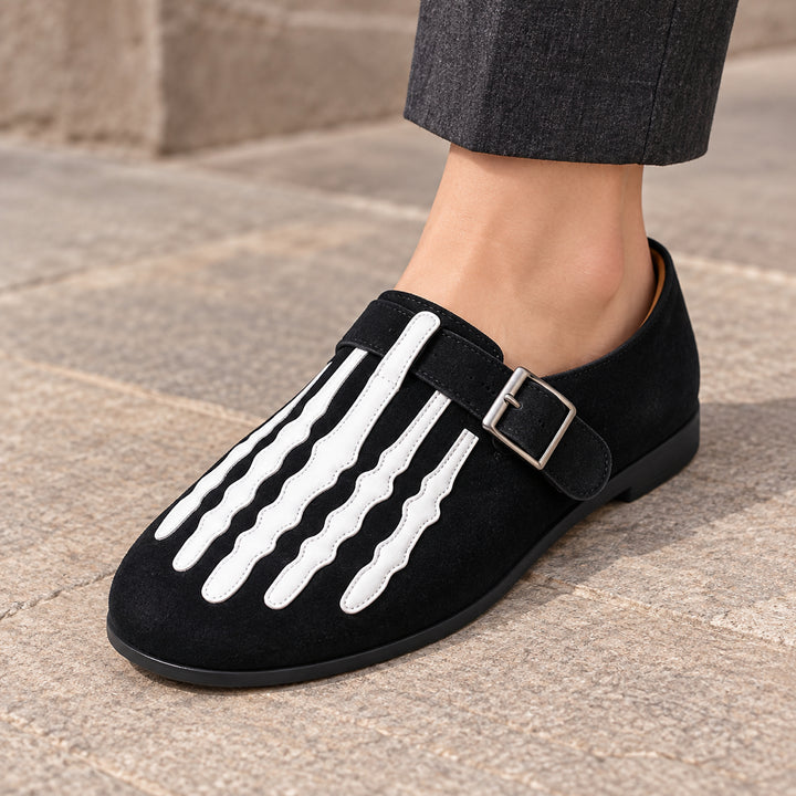 Marrow Buckle Clog Mule — Black