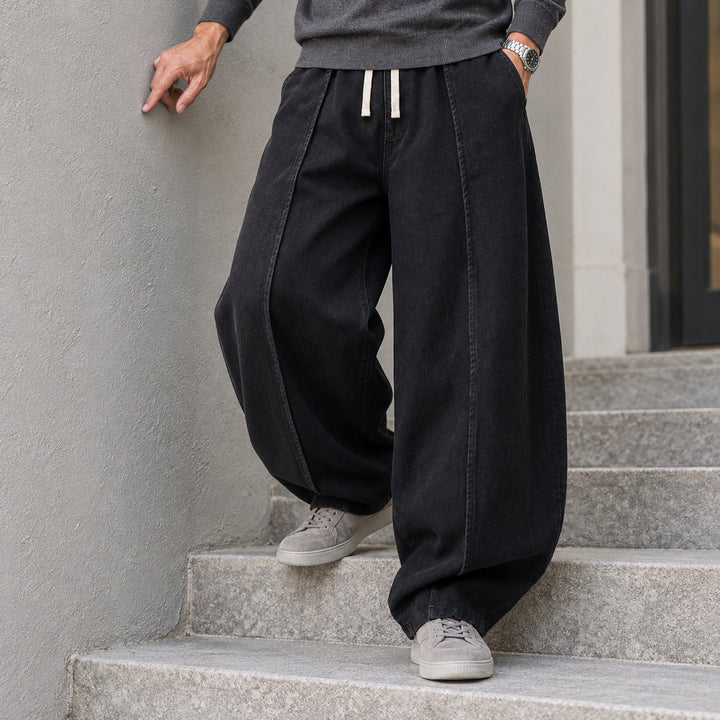 Sunday Balloon-Leg Denims — Black