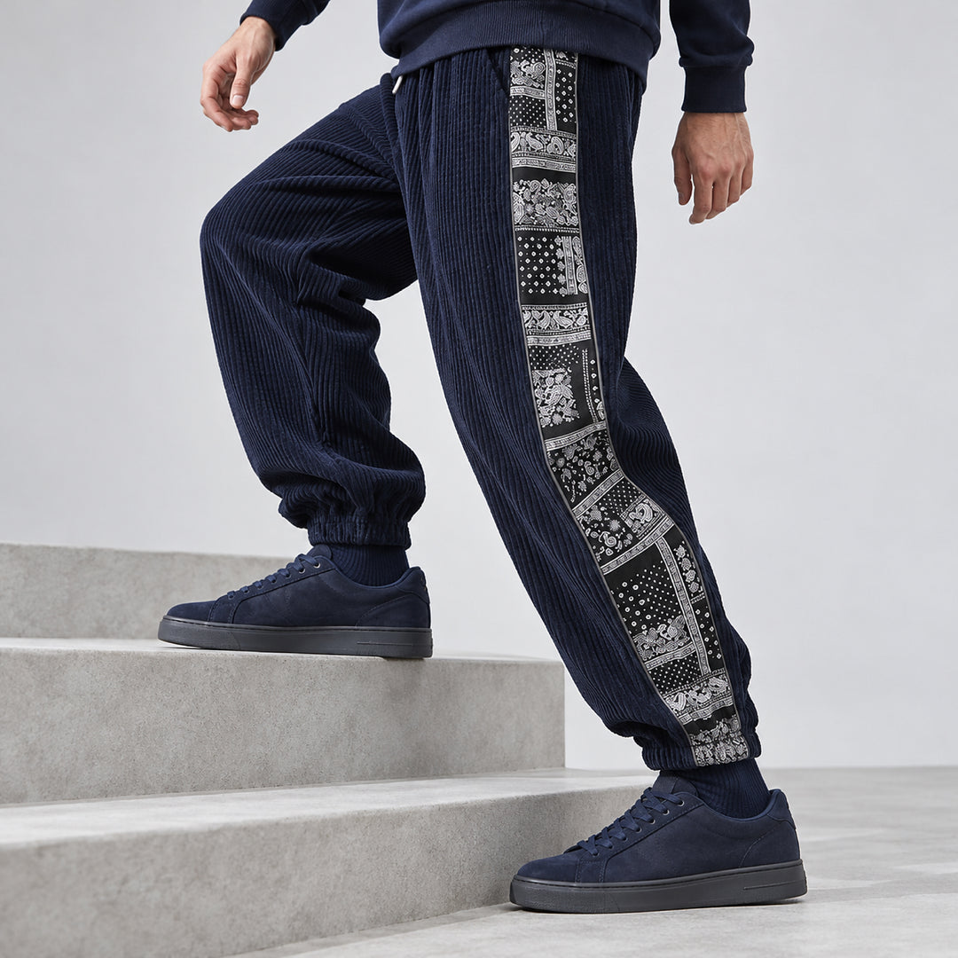Bandera Paisley Corduroy Joggers — Black