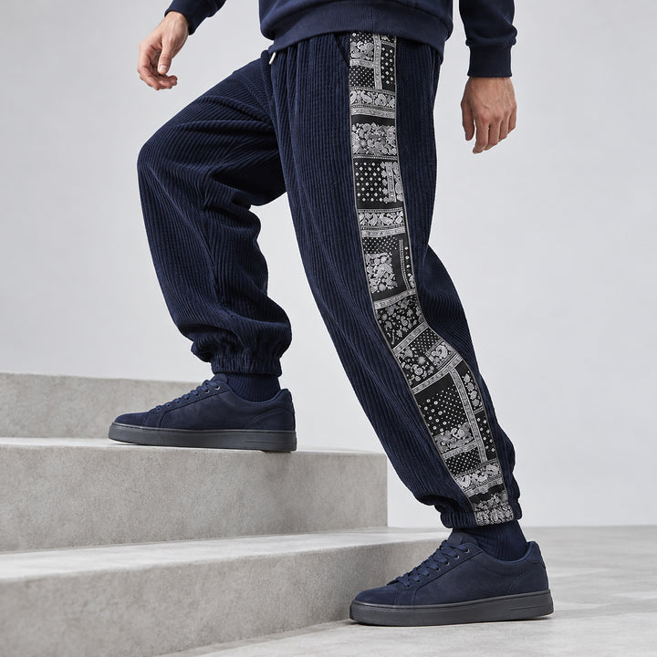 Bandera Paisley Corduroy Joggers — Black