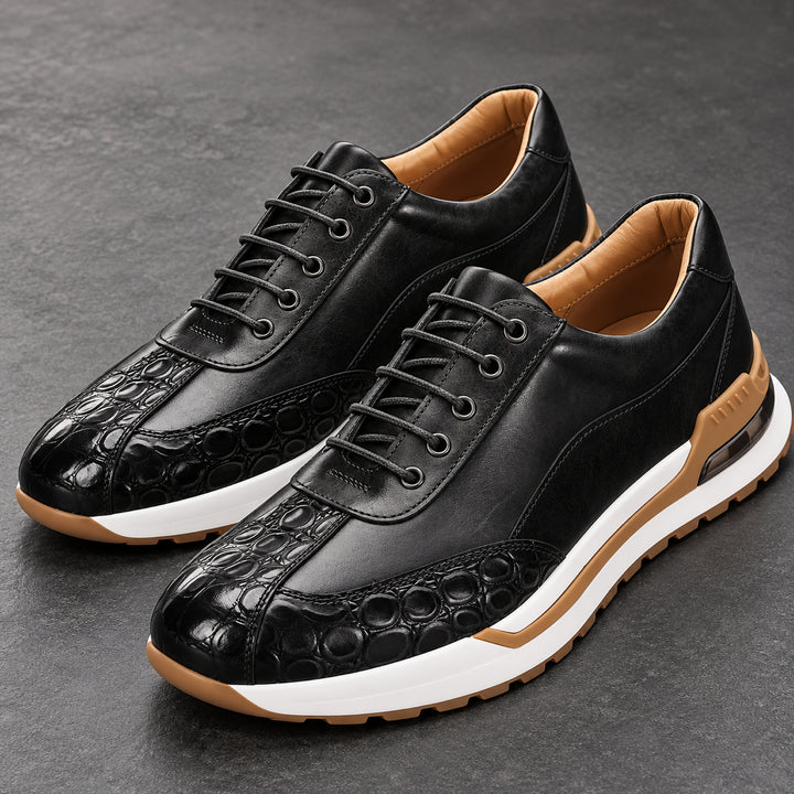 Bremont Patina Leather Sneaker — Black