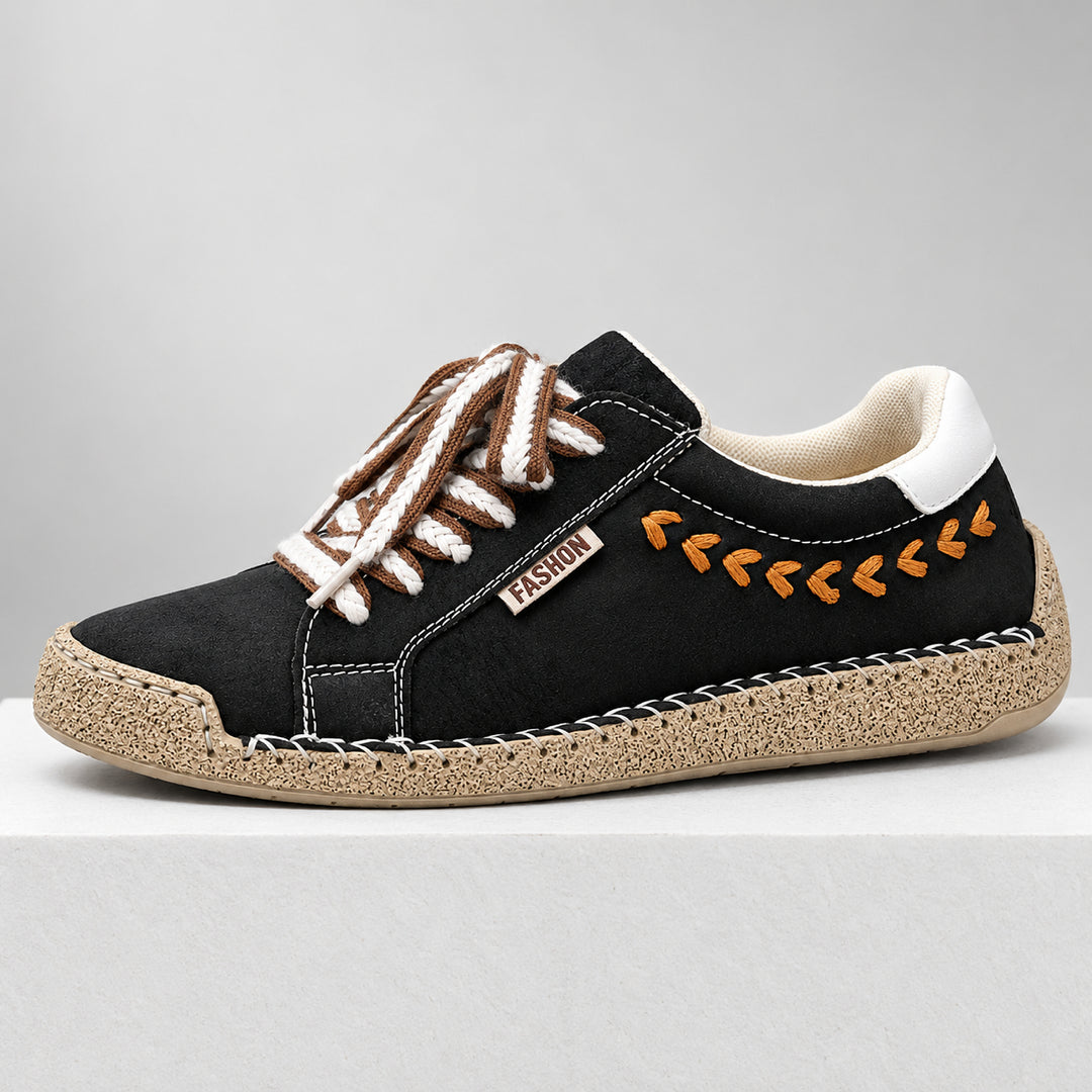 Arlo Hand-Stitched Sneaker — Black