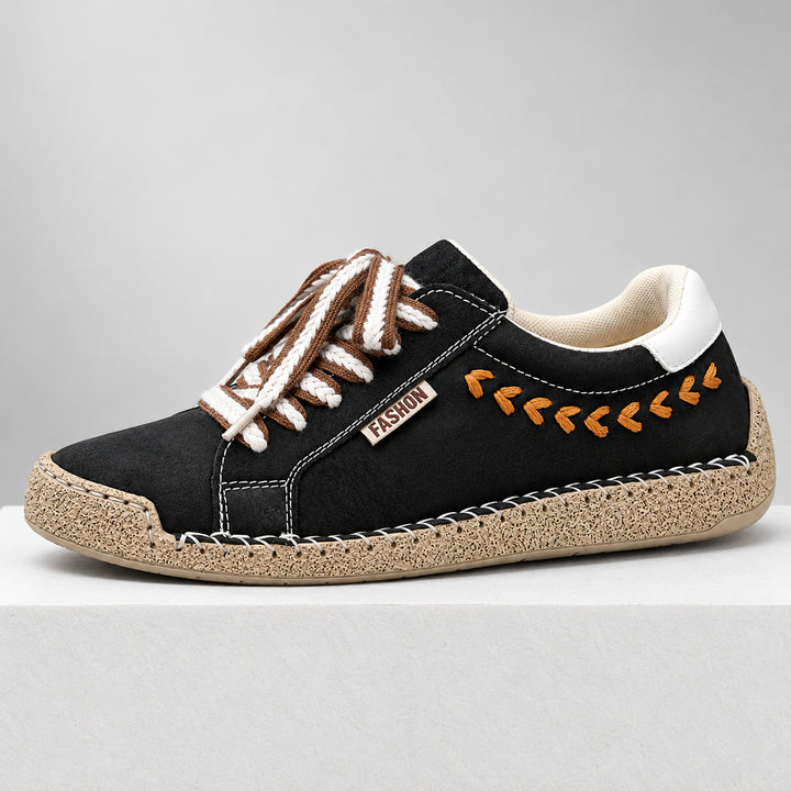 Arlo Hand-Stitched Sneaker — Black
