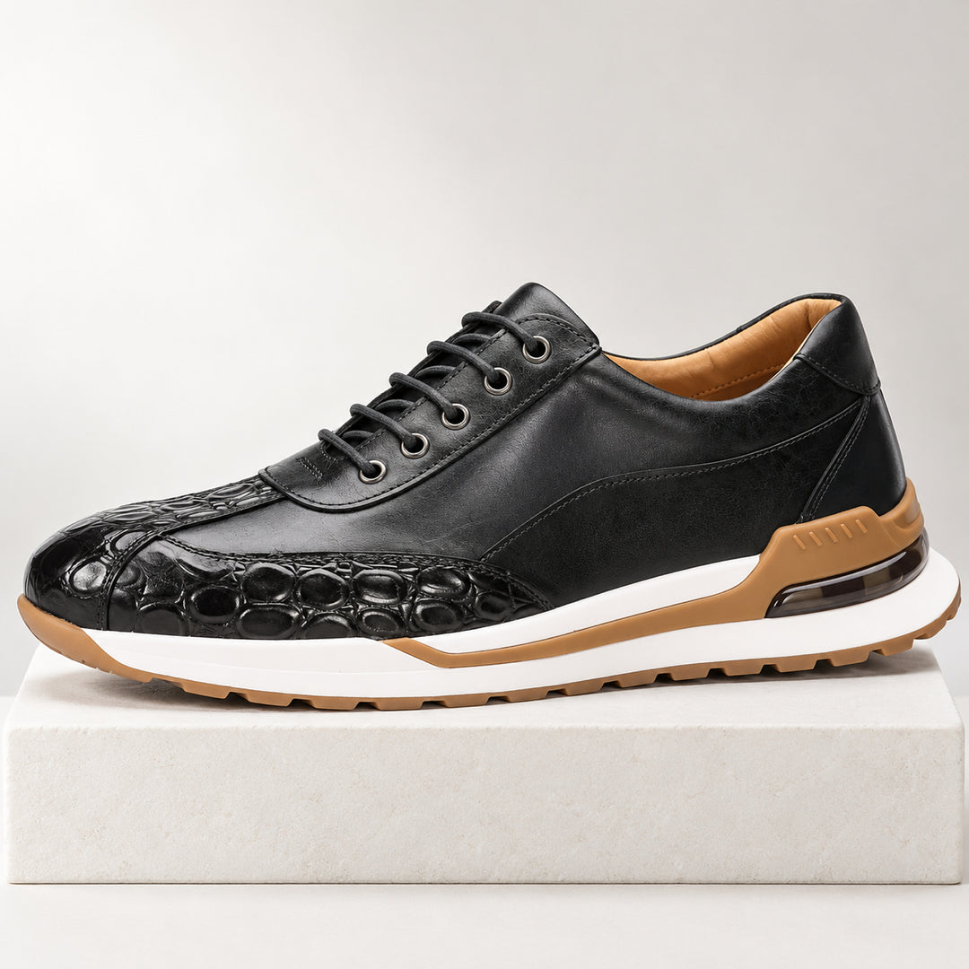 Bremont Patina Leather Sneaker — Black