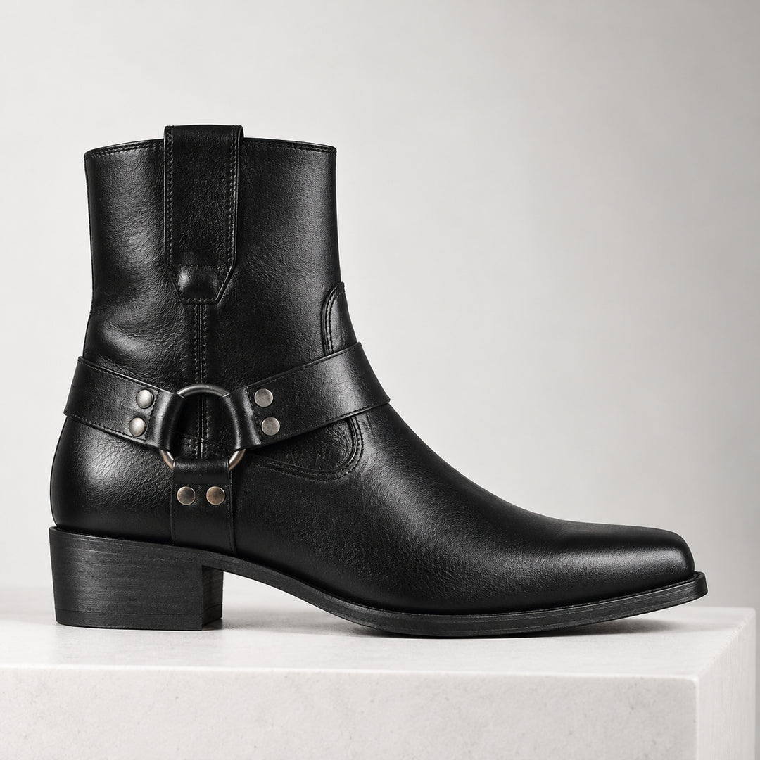Cheyenne Harness Moto Boot — Black