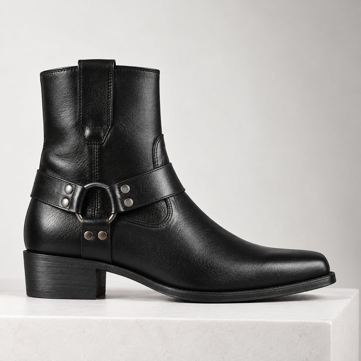 Cheyenne Harness Moto Boot — Black
