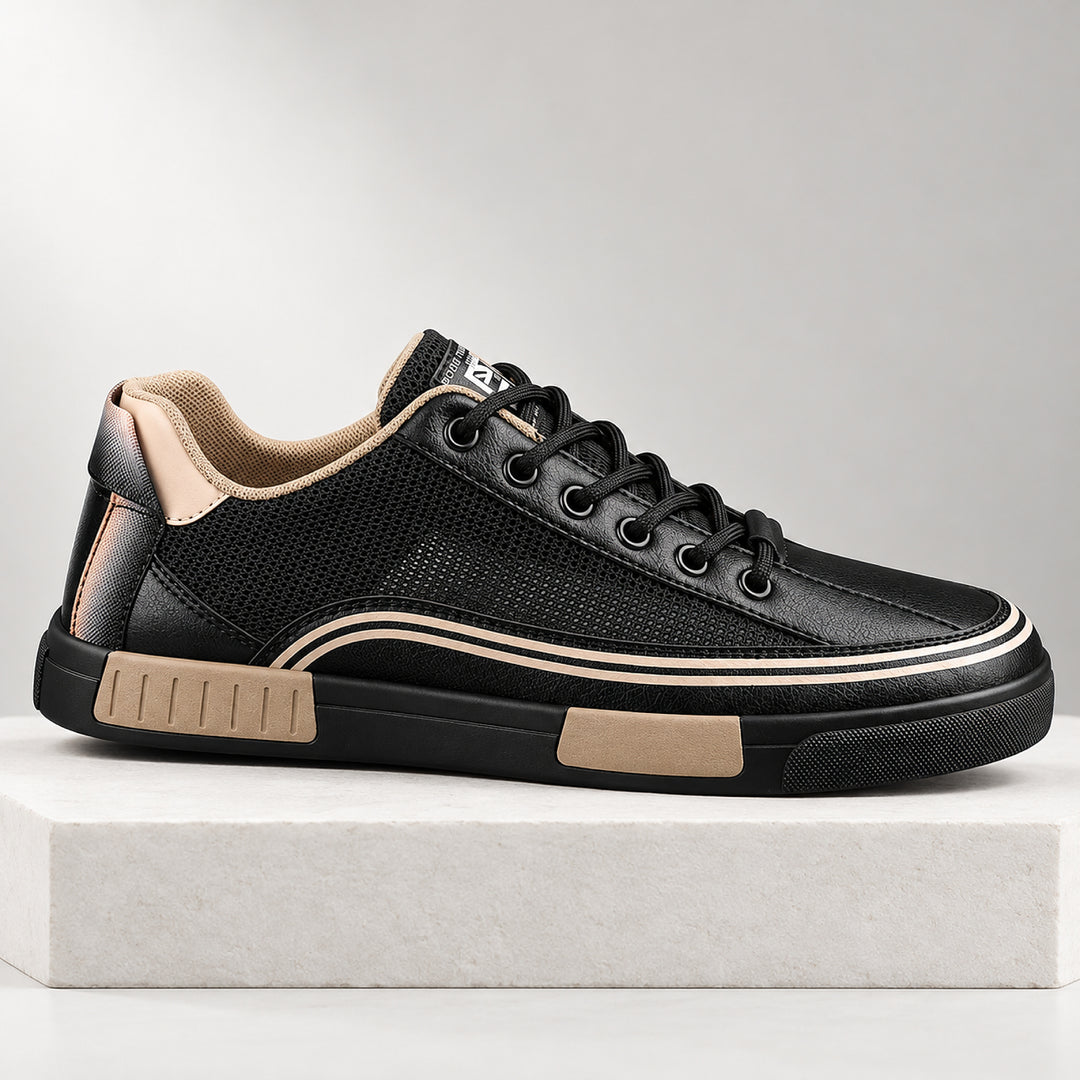 Ashworth Striped Court Sneaker — Black