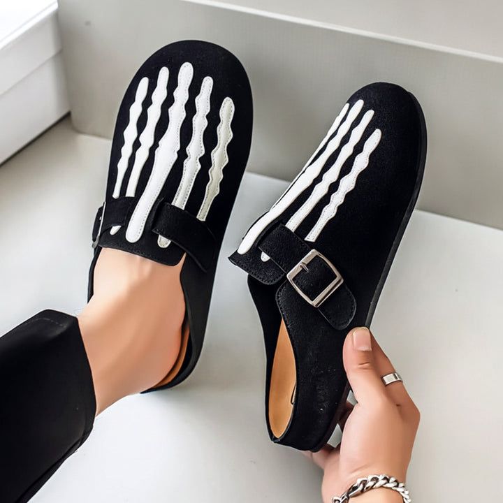 Marrow Buckle Clog Mule — Black