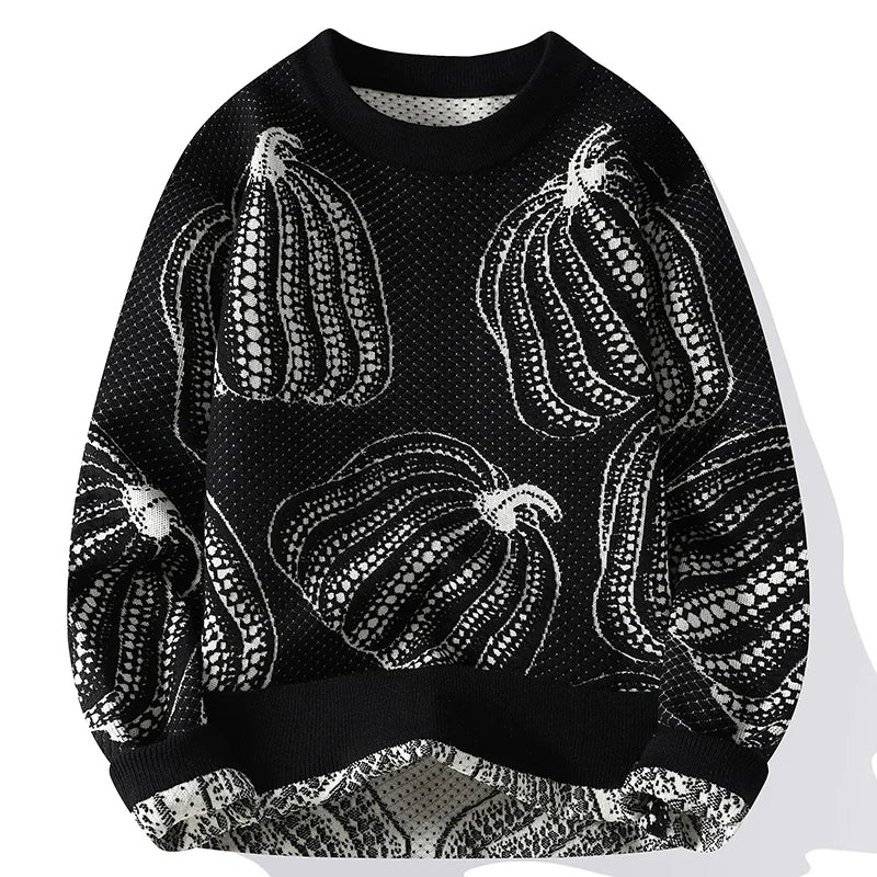 Classic Pumpkin-Patch Textured Sweater