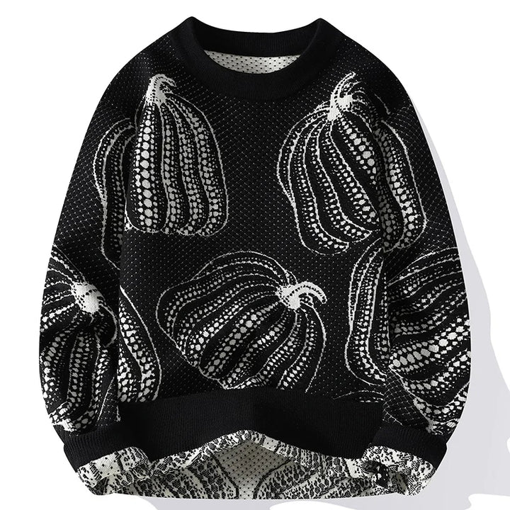Classic Pumpkin-Patch Textured Sweater