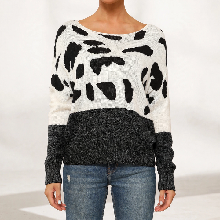 Rorschach Cow Print Sweater